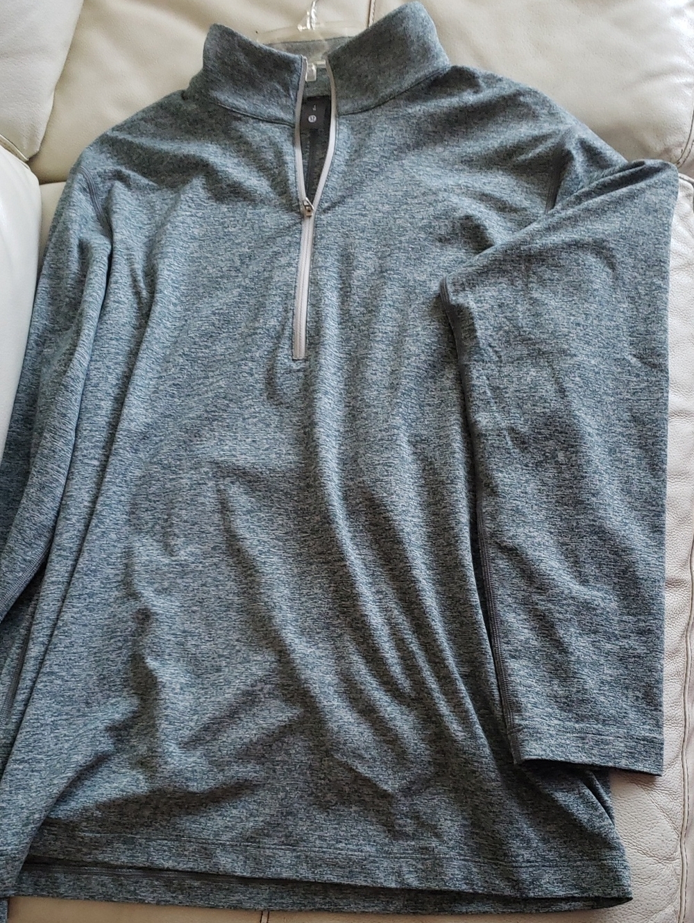 lululemon athletica Men's Heather Grey Half-Zip Pullover